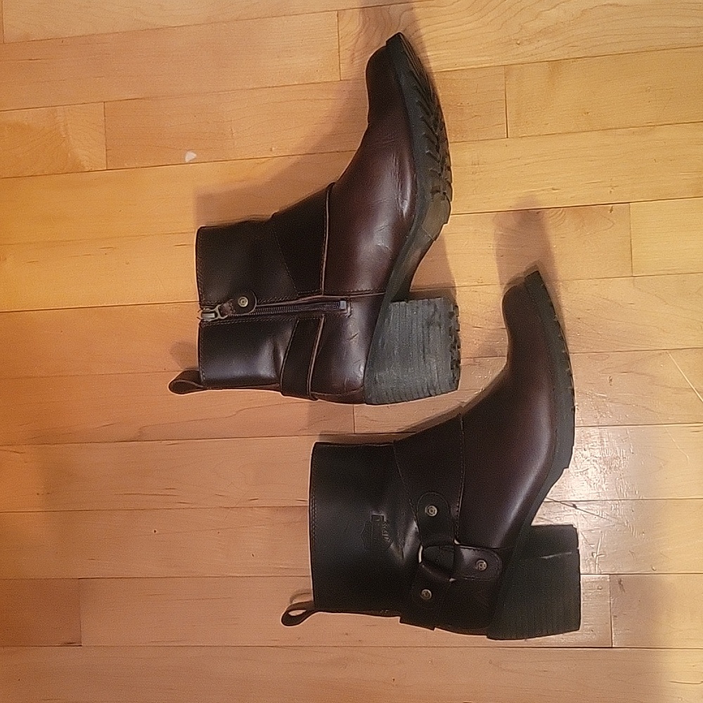 Harley-Davison Lalanne Harness Leather Riding Boot with Heel